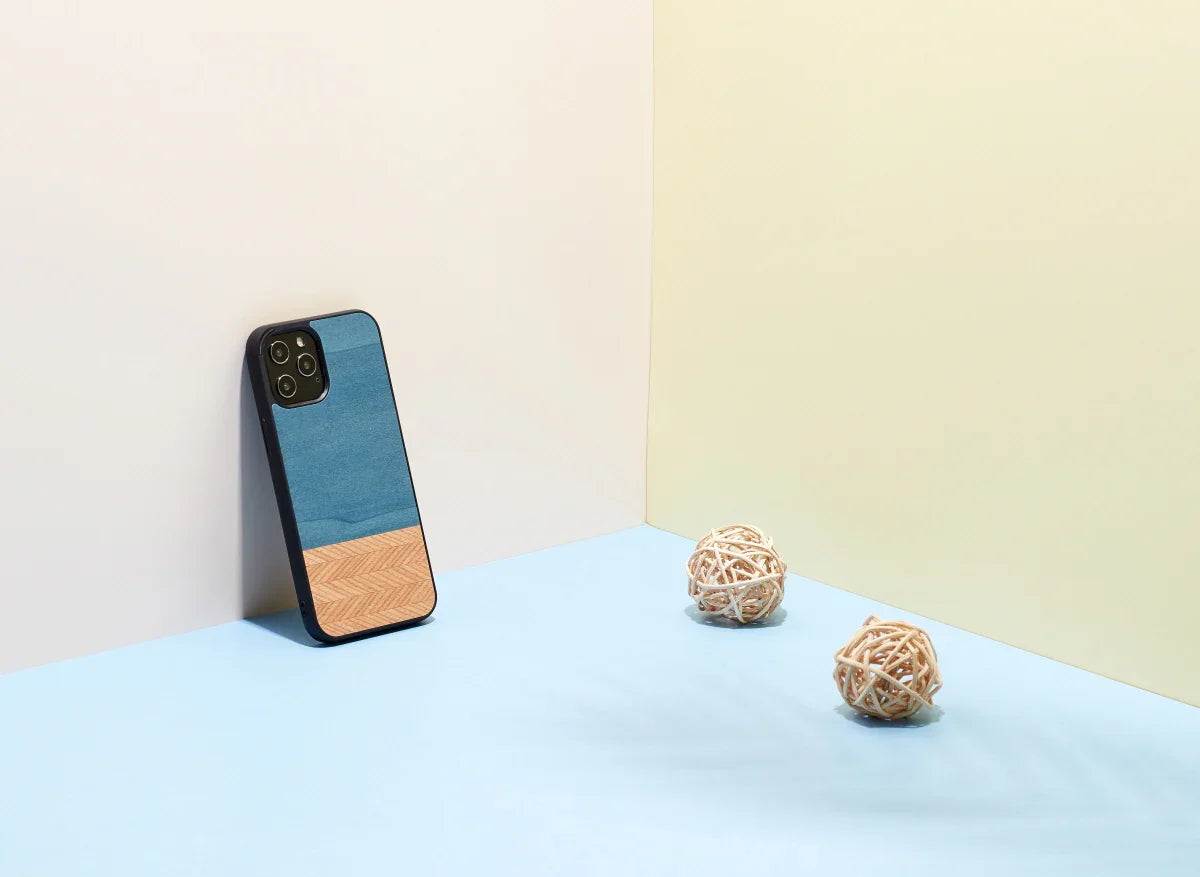 Man & Wood Case For iPhone 12 Pro Max - Denim - Tashqila Man & Wood Case For iPhone 12 Pro Max - Denim - Tashqila